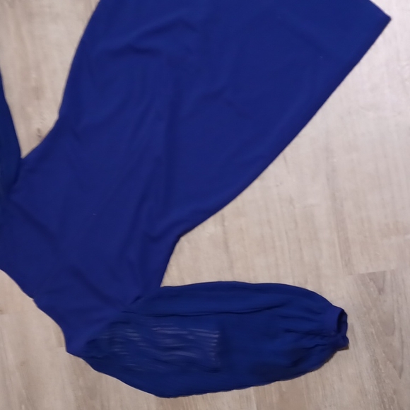 Eliza J. sheer voluminous bishop bubble sleeve pleated sheath dress party Small - Picture 16 of 16